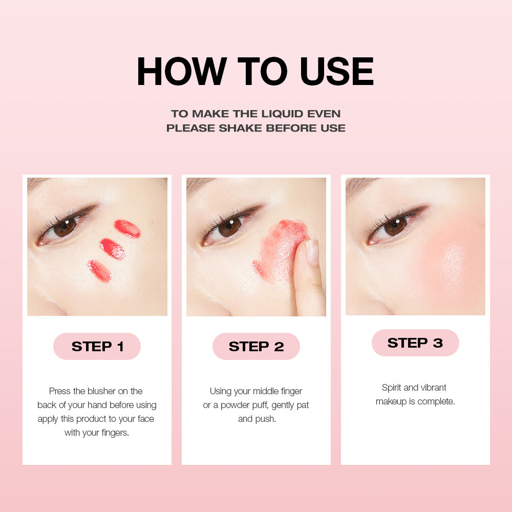 Natural and Reddish Liquid Blush