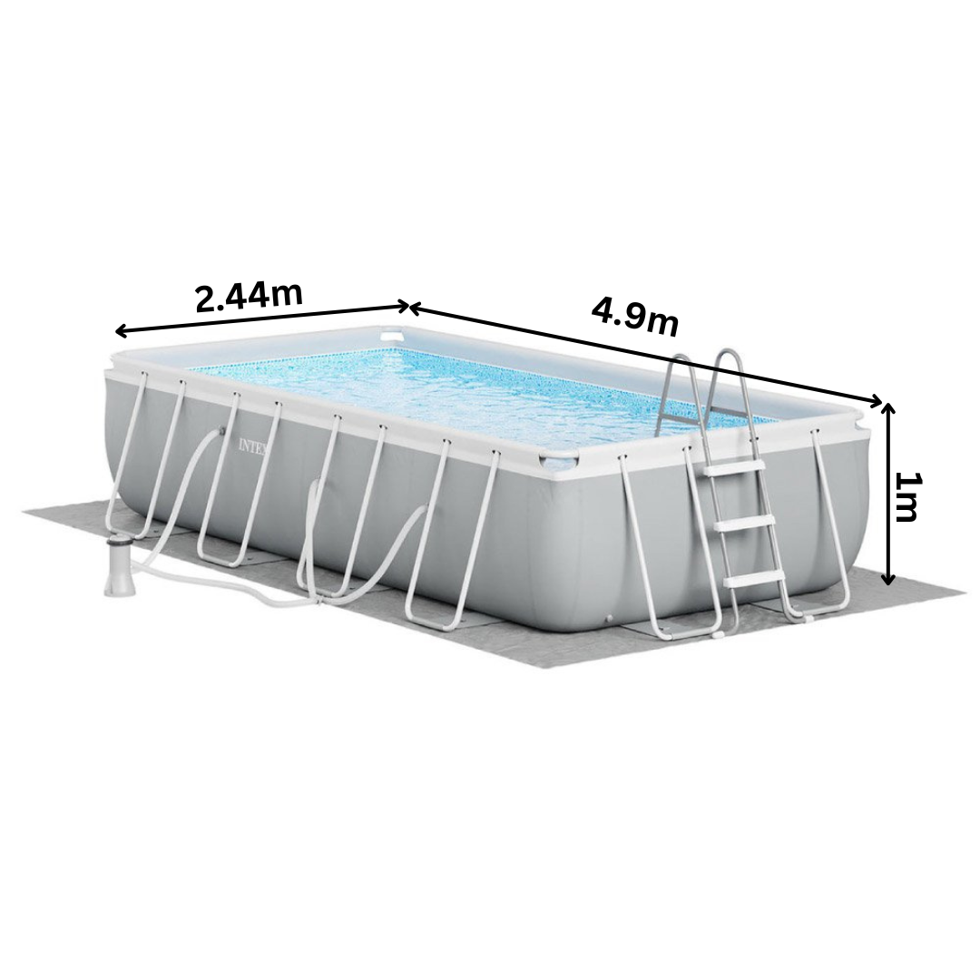 Intex Prism Frame Premium Pool 4.9m x 2.44m x 1.07 m + Installation