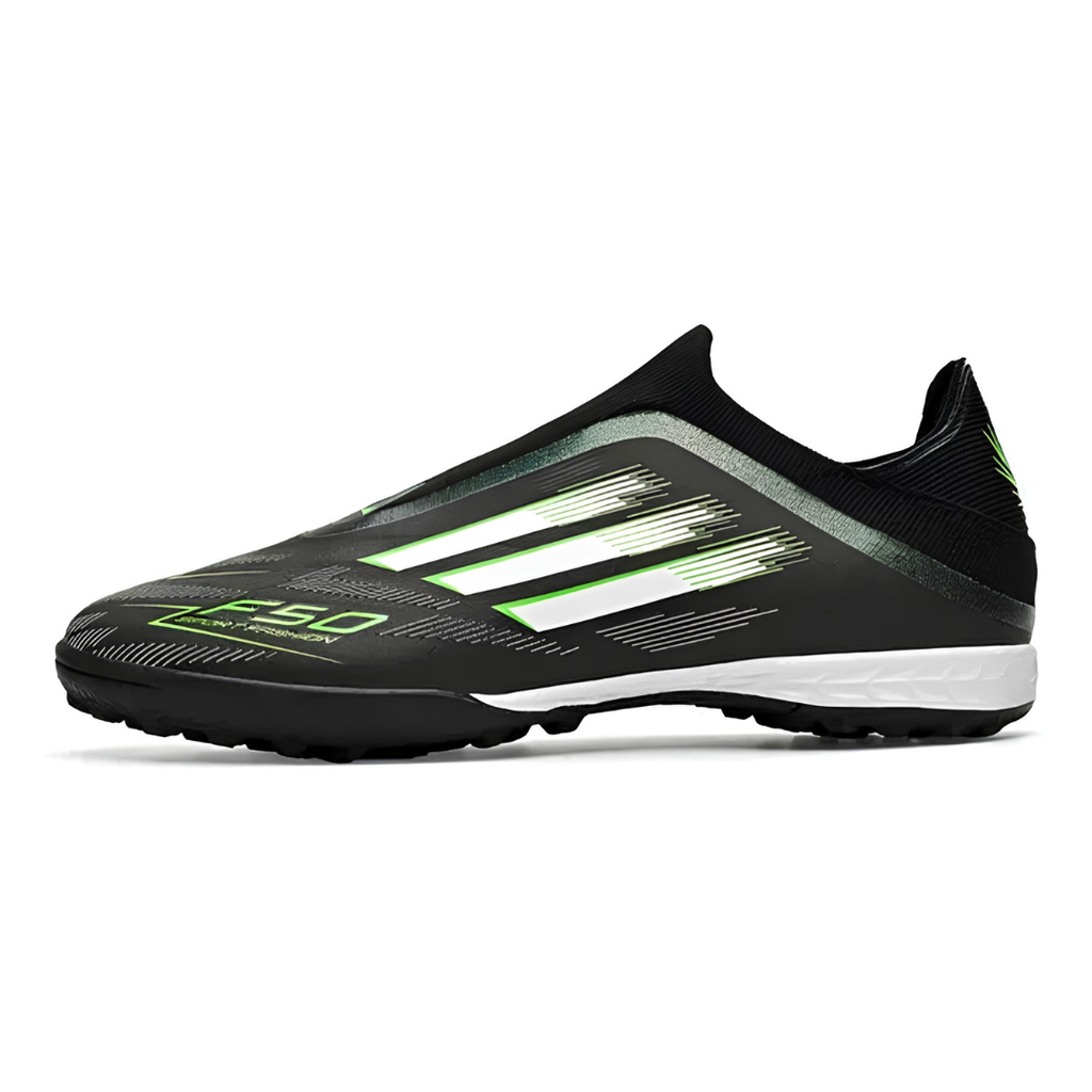 F50 League Laceless Turf Soccer Shoes - Black