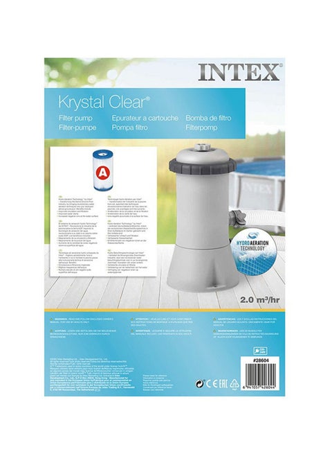 Krystal Clear??? Cartridge Filter Pump - 530 GPH (2 M3 PER HOUR) TMH OUTLET